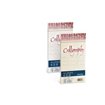 Busta Calligraphy Millerighe - 110 x 220 mm - 100 gr - bianco 01 - Favini - conf. 25 pezzi