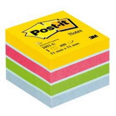 Blocco foglietti Minicubo - 2051-U - 51 x 51 mm - 72 gr - colori assortiti - 400 fogli - Post it®