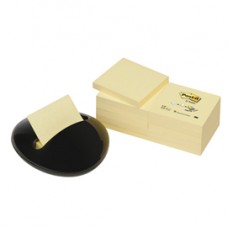 Dispenser Stone nero + 12 ricariche Post it® Z Notes giallo Canary™ - PBL-B12Y - 76 x 76 mm - 100 fogli - Post it®