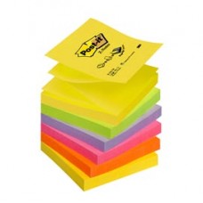 Blocco Post it® Super Sticky Z Notes - R330-NR NEON - 76 x 76 mm - assortiti neon - 100 fogli - Post it®