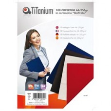 Copertine rilegatura - A4 - 250 gr - cartoncino goffrato - rosso - Titanium - scatola 100 pezzi