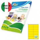 Etichette adesive LP4C - in carta - laser - permanenti - 105 x 48 mm - 12 et/fg - 70 fogli - giallo opaco - Tico