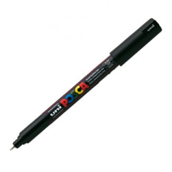 Marcatore a base d'acqua Uni Posca Pen PC1M - punta extra fine 0,7mm - nero  - Uni Mitsubishi
