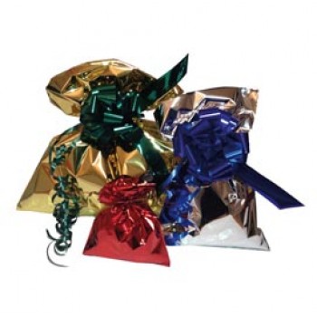 Busta regalo - senza patella adesiva - 35 x 50 cm - 30 micron - PPL - metal lucido - blu - PNP - conf. 50 pezzi