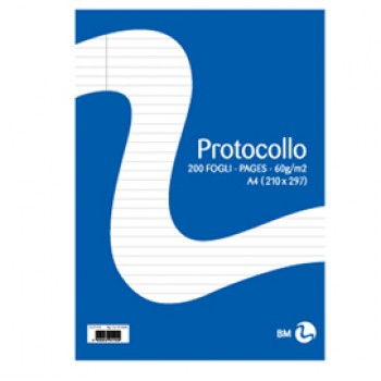 Foglio protocollo - A4 - 1 rigo - 60 gr - BM - conf. 20 pezzi