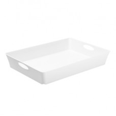 Vassoio multiuso Living Box - 37,5 x 26,6 cm - altezza 6 cm - bianco - Rotho