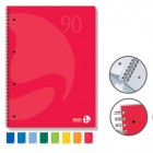 Quaderno Colors - A5 - quadretto 5mm - 60 fogli - 90gr - 4 fori microperforato - spiralato - BM