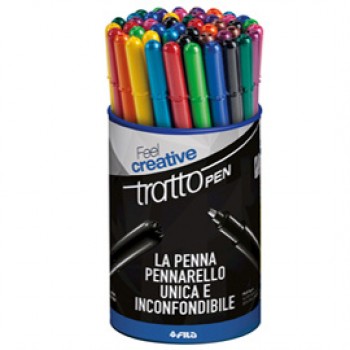 Pennarello fineliner Tratto Pen - tratto 0,5mm - colori assortiti - Tratto - barattolo 50 pezzi
