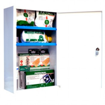 Armadietto di pronto soccorso 102/M - 46x30x14 cm - metallo - oltre 3 persone - bianco - PVS