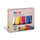 Colori Acryl - 75ml - colori assortiti - Primo - astuccio 5 colori