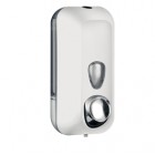 Dispenser Soft Touch per sapone liquido - 10,2x9x21,6 cm - capacitA' 0,55 L - bianco - Mar Plast