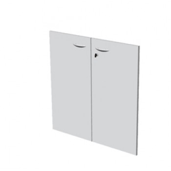 Coppia ante Easy - per mobile basso - 80 x 67 cm - spessore 18 mm - melaminico - grigio