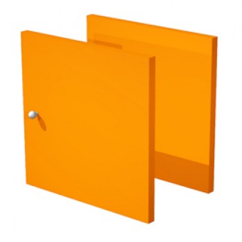 Coppia ante Rainbow - 32,2x32,1 cm - per libreria - arancione