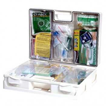 Valigetta di pronto soccorso Multisan - 44,3x33,8x14,7 cm - HACCP - oltre 3 persone - bianco - PVS