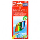 Matite colorate Eco triangolari - diametro mina 3 mm - Faber Castell - astuccio 12 pezzi  con temperino