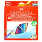 Matite colorate Eco triangolari - mina 3 mm - Faber Castell - astuccio 48 pezzi con temperino
