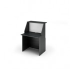 Modulo Prestige reception sopralzo/desktop - 80 x 76,1 x 117 cm - nero venato/bianco - Artexport