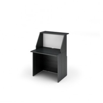 Modulo Prestige reception sopralzo/desktop - 80 x 76,1 x 117 cm - nero venato/bianco