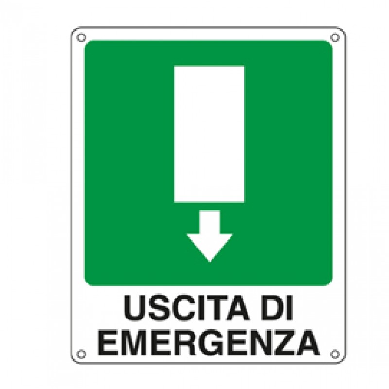 Cartello Segnalatore X Cm Uscita Di Emergenza Alluminio Cartelli Segnalatori