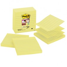 Ricarica foglietti Post it® Super Sticky - R440-SSCY - a righe - 101 x 101 mm - giallo Canary™ - 90 fogli - Post it®