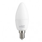 Lampada - Led - candela - 5,5W - E14 - 4000K - luce bianca naturale - MKC