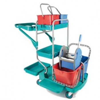 Carrello per pulizie professionali Evolution - 48 L - 67,5 x119 x115 cm - PerfettoFactory