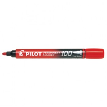 Marcatore Permanente Markers 100 - punta tonda 4,50mm - rosso - Pilot