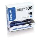 Marcatore Permanente Markers 100 - punta tonda 4,5 mm - blu - Pilot - conf. 15 + 5 pezzi