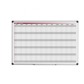 Planner magnetico annuale - 90 x 60 cm - silver - Bi-Office