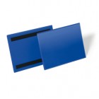 Buste identificative magnetiche - A5 orizzontale - blu - Durable - conf. 50 pezzi