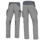 Pantalone da lavoro Mach 2 - twill/poliestere/cotone - taglia M - grigio chiaro/grigio scuro - Deltaplus