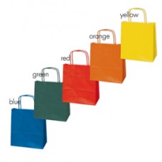 Shopper Twisted - maniglie cordino - 22 x 10 x 29 cm - carta biokraft - colori assortiti -  Mainetti Bags - conf. 25 pezzi