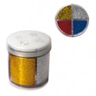 Glitter grana fine - 40 ml - barattolo dispenser - 4 colori assortiti - Deco