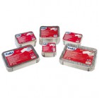 Contenitore in alluminio - 31,5 x 21,5 x 4,2 cm - 6 porzioni - coperchio incluso - Cuki Professional - pack 25 pezzi