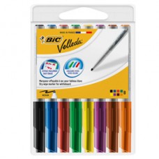 Pennarello Whiteboard Marker Velleda 1741 - punta tonda 1,4 mm - colori assortiti - Bic - astuccio 8 pezzi