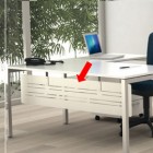Controventatura metallica Easy Plus - per scrivania L 180 cm - 168 x 30 cm - bianco - Artexport