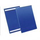 Buste identificative - con bande adesive - A4 verticale - blu - Durable - conf. 50 pezzi