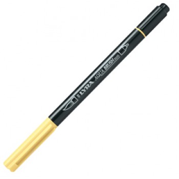 Pennarello Aqua Brush Duo - punte 2/4 mm - giallo chiaro - Lyra