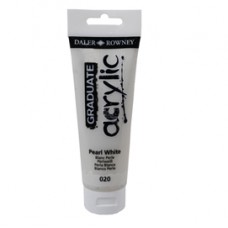 Colore acrilico fine Graduate - 120 ml - bianco perla - Daler Rowney