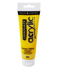 Colore acrilico fine Graduate - 120 ml - giallo primario - Daler Rowney