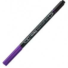 Pennarello Aqua Brush Duo - punte 2/4 mm - violetto bluastro - Lyra