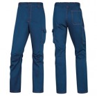 Pantalone da lavoro Panostrpa - sargia/poliestere/cotone/elastan - taglia XXL - blu/arancio - Delta Plus