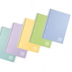 Maxiquaderno One Color Pastel - A4+ - forato -1 rigo - 80 fogli - 80 gr - spiralato - copertina PPL - Blasetti
