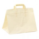 Shopper Flat XLarge - 32 x 22 x 24 cm - carta kraft - bianco - Mainetti Bags - conf. 200 pezzi