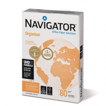 Carta Organizer - 4 fori - A4 - 80 gr - Navigator - conf. 500 fogli