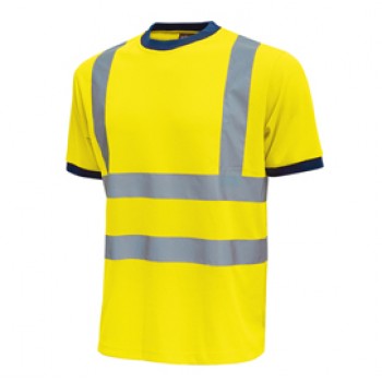 T-shirt alta visibilitA' Glitter - taglia M - giallo fluo - U-Power - conf. 3 pezzi