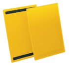 Buste identificative - con bande magnetiche - A4 verticale - giallo - Durable - conf.50 pezzi