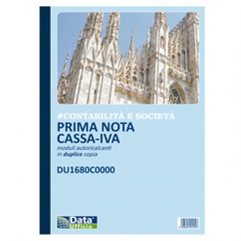 Blocco prima nota cassa/IVA - 50/50 copie autoricalcanti - 29,7 x 21,5 cm - DU1680C0000 - Data Ufficio