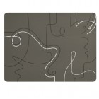 Tovagliette americana linea Linee - 41 x 31 cm - grigio - Stilcasa