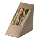 Scatole per sandwich Street Food in carta kraft - 12,3 x 7,2 x 12,3 cm - Leone - conf. 100 pezzi